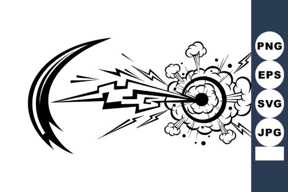 Comic Energy Beam Blast: A Graphic Design Asset for Crafts and Graphics