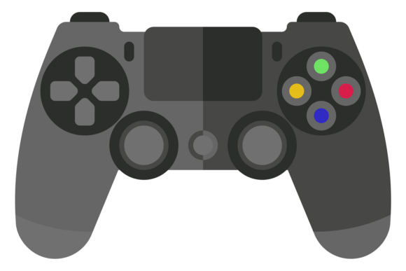 Console Gamepad. Electronic Gaming Symbo Graphics & Illustrations