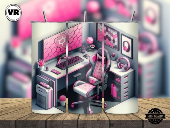 Cute Gaming Girl Tumbler Wrap Png Review
