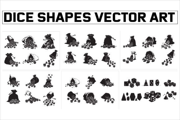Dice Shapes Vector Art Bundle for Graphics and Crafts
