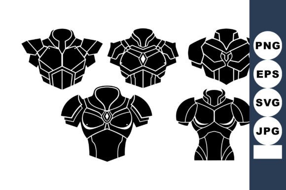 Fantasy Armor Vector Clipart Set for Graphics and Crafts
