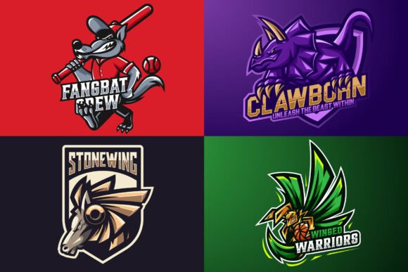 Gaming Mascot Logo Pack – Esports, Logo Graphics & Logos