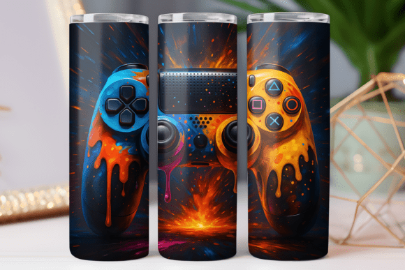 Gaming Tumbler Wrap 20oz Skinny Art Png Graphics