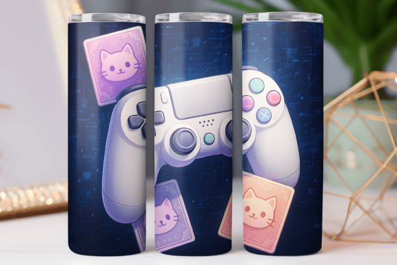 Gaming Tumbler Wrap 20oz Skinny Png Art for Graphics & Freebies
