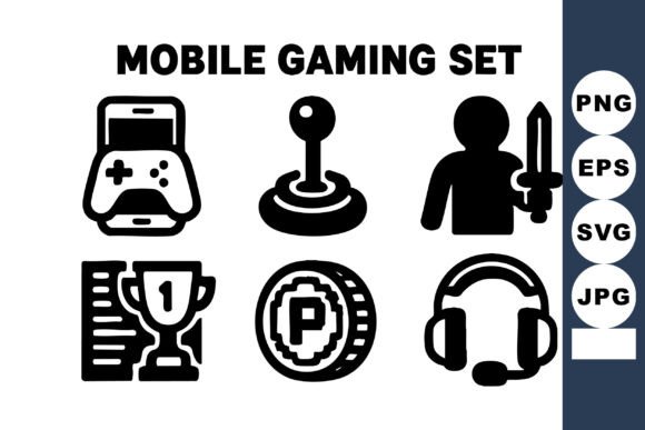 Mobile Gaming Icons Joystick Controller Graphics & Illustrations Review