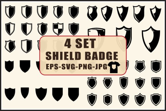 Modern Vintage Shield Badge SVG Bundle for Graphics and Crafts