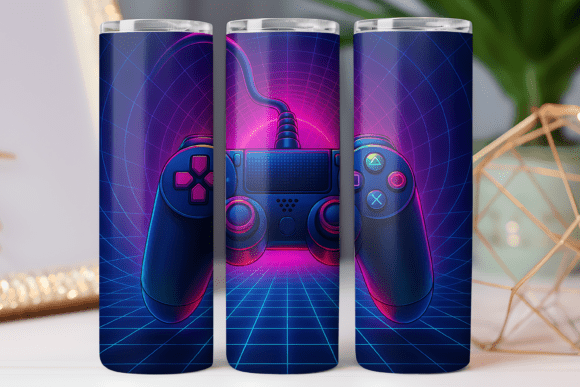 Neon Gaming Tumbler Wrap 20oz Skinny Png Graphics Review