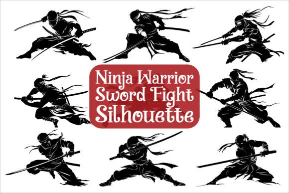 Ninja Warrior Sword Fight Graphics for Blog and Website Design