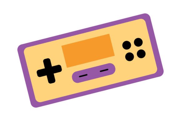 Retro Game Controller Graphics for Crafts and Branding