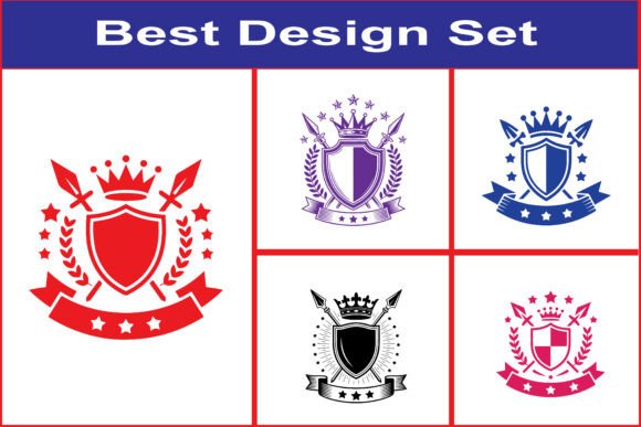Royal Shield Crest Heraldry SVG Bundle for Graphics and Crafts