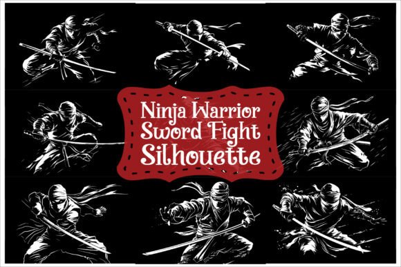 Stealth Warrior Sword Fighting Bundle1 Graphics for Crafts