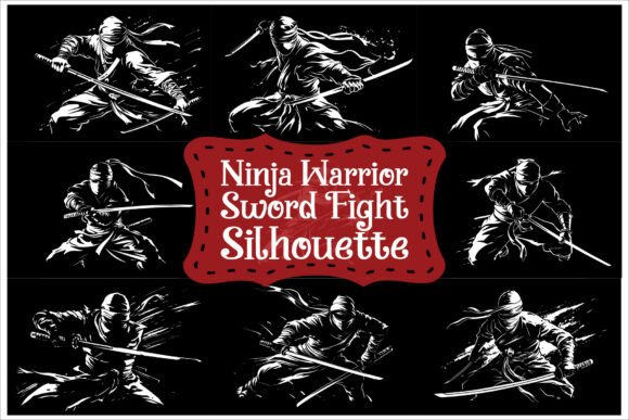 Stealth Warrior Sword Fighting Bundle3 for Graphics and Crafts