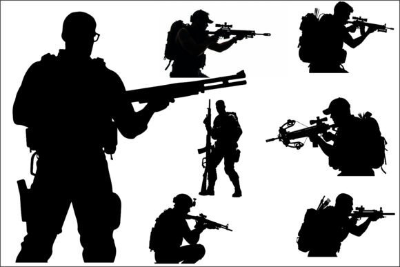 Tactical Soldier Sci-Fi Warrior 1 Graphics for Crafts