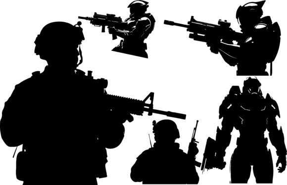 Tactical Soldier Sci-Fi Warrior 15: Graphics for Crafts
