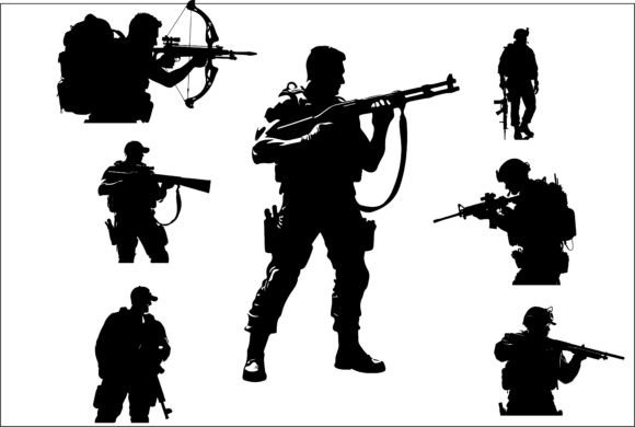 Tactical Soldier Sci-Fi Warrior 5 Graphics for Crafts