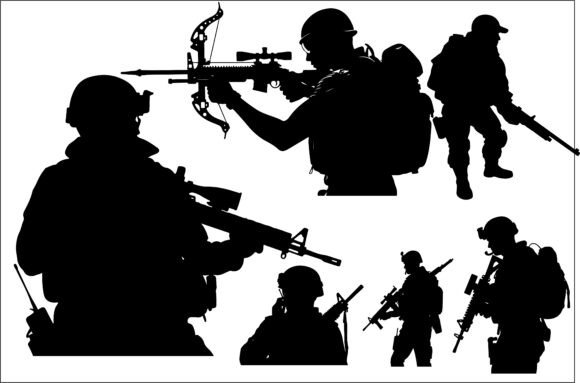 Tactical Soldier Sci-Fi Warrior 6 Graphics for Crafts