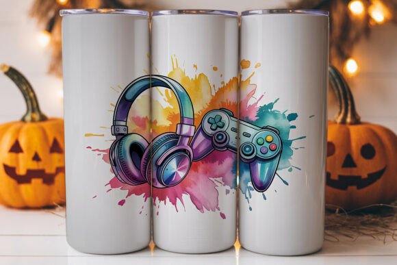 Watercolor Gaming 20oz Tumbler Wrap: A Designer's Review of Graphics and Tumbler Wraps